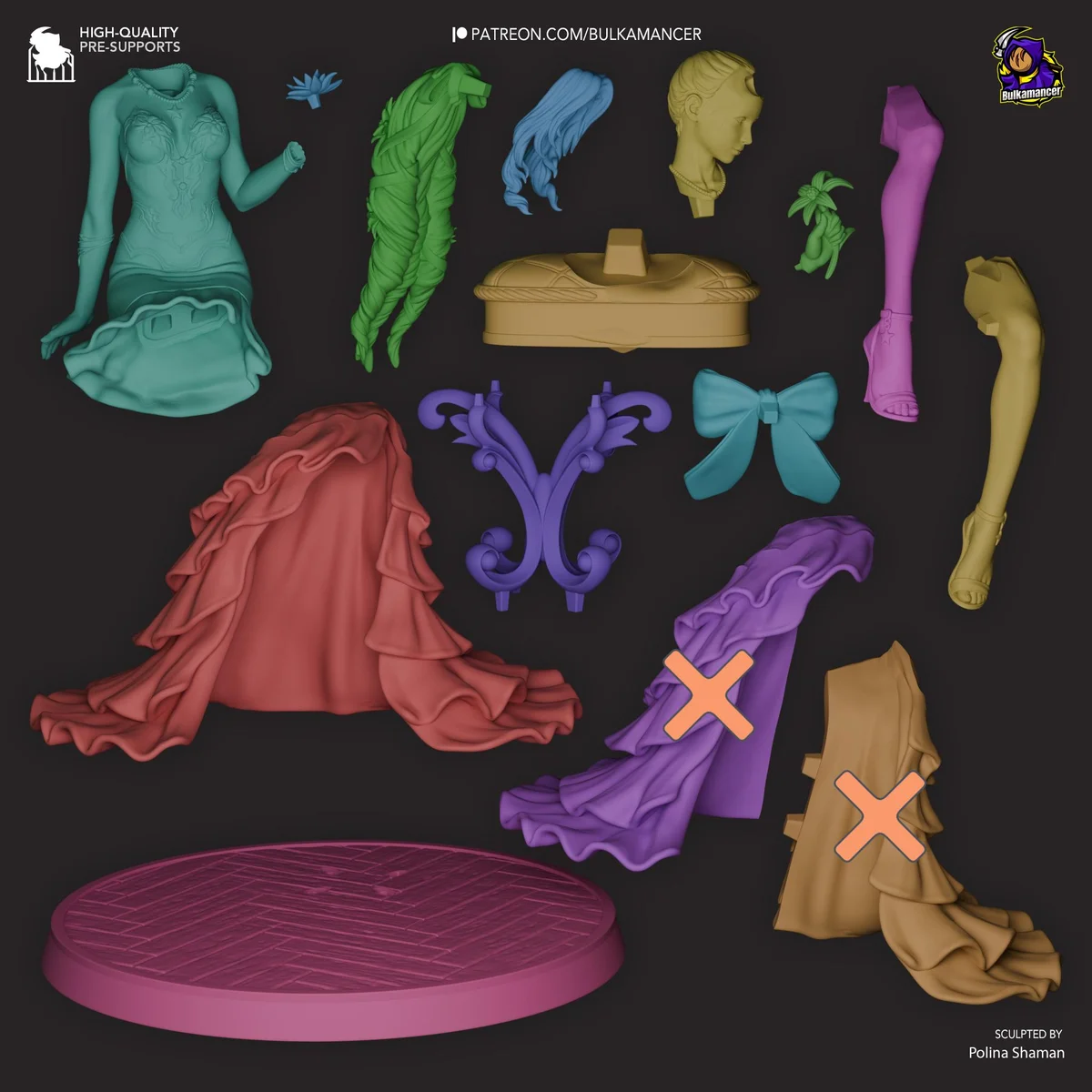 Aerith Gainsborough Flower Girl Cetra - Final Fantasy VII FF7 Unpainted Resin Figurine Kit - 1/8 Scale 177mm 7.0in - 3D Printed Statue — 3/10