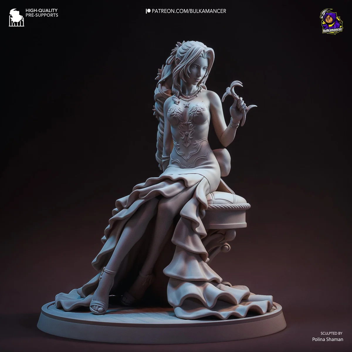 Aerith Gainsborough Flower Girl Cetra - Final Fantasy VII FF7 Unpainted Resin Figurine Kit - 1/8 Scale 177mm 7.0in - 3D Printed Statue — 10/10