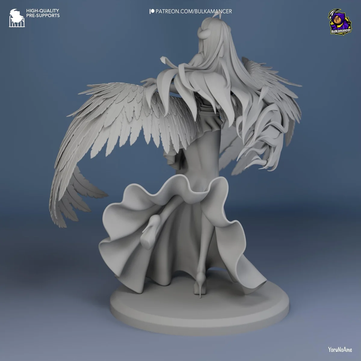Albedo Succubus Overseer - Overlord Anime Unpainted Resin Figurine Kit - 1/8 Scale 224mm 8.8in - 3D Printed Statue Fan Art — 10/10