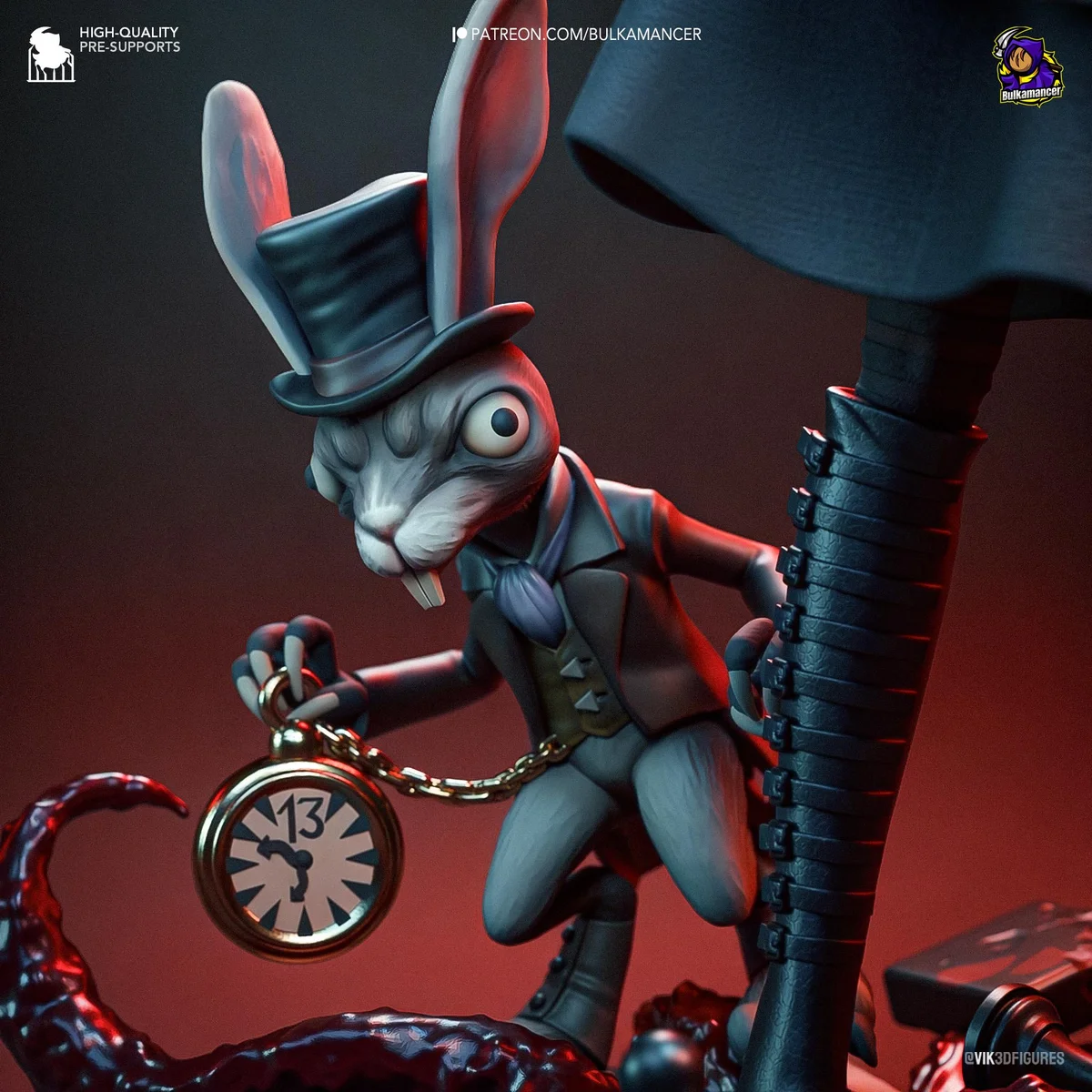 Alice Horror Wonderland - American McGee's Alice Madness Returns Unpainted Resin Figurine Kit - 1/8 Scale 200mm 7.9in - 3D Printed Statue — 6/10