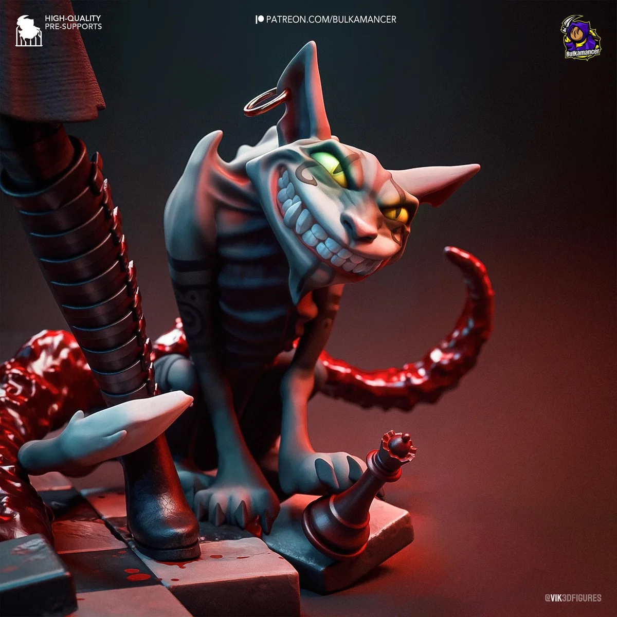 Alice Horror Wonderland - American McGee's Alice Madness Returns Unpainted Resin Figurine Kit - 1/8 Scale 200mm 7.9in - 3D Printed Statue — 7/10