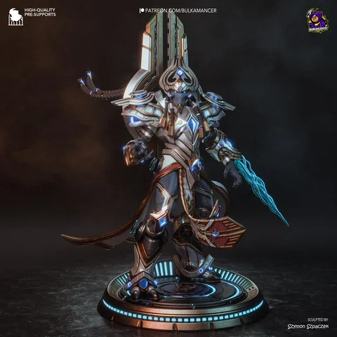 Artanis Hierarch of the Protoss - StarCraft II Unpainted Resin Figurine Kit - 1/8 Scale 321mm 12.6in - 3D Printed Statue Fan Art