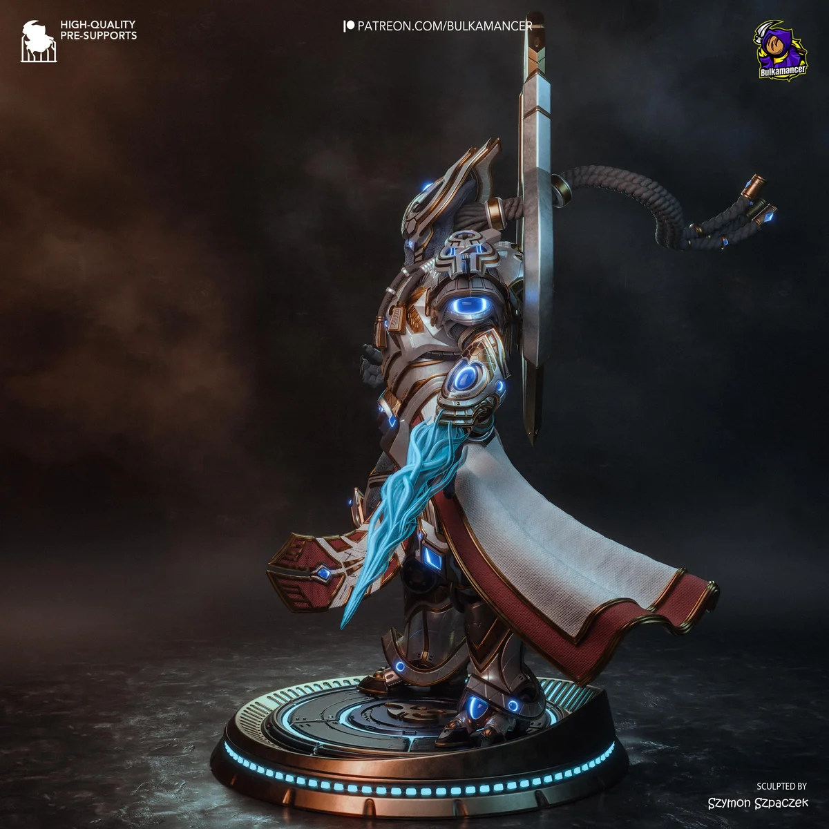Artanis Hierarch of the Protoss - StarCraft II Unpainted Resin Figurine Kit - 1/8 Scale 321mm 12.6in - 3D Printed Statue Fan Art — 7/10