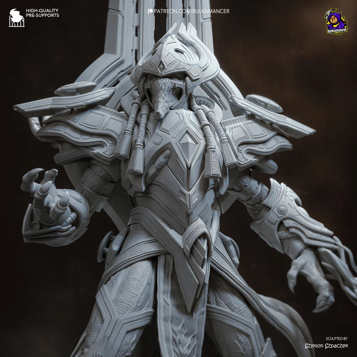 Artanis Hierarch of the Protoss - StarCraft II Unpainted Resin Figurine Kit - 1/8 Scale 321mm 12.6in - 3D Printed Statue Fan Art — 9/10