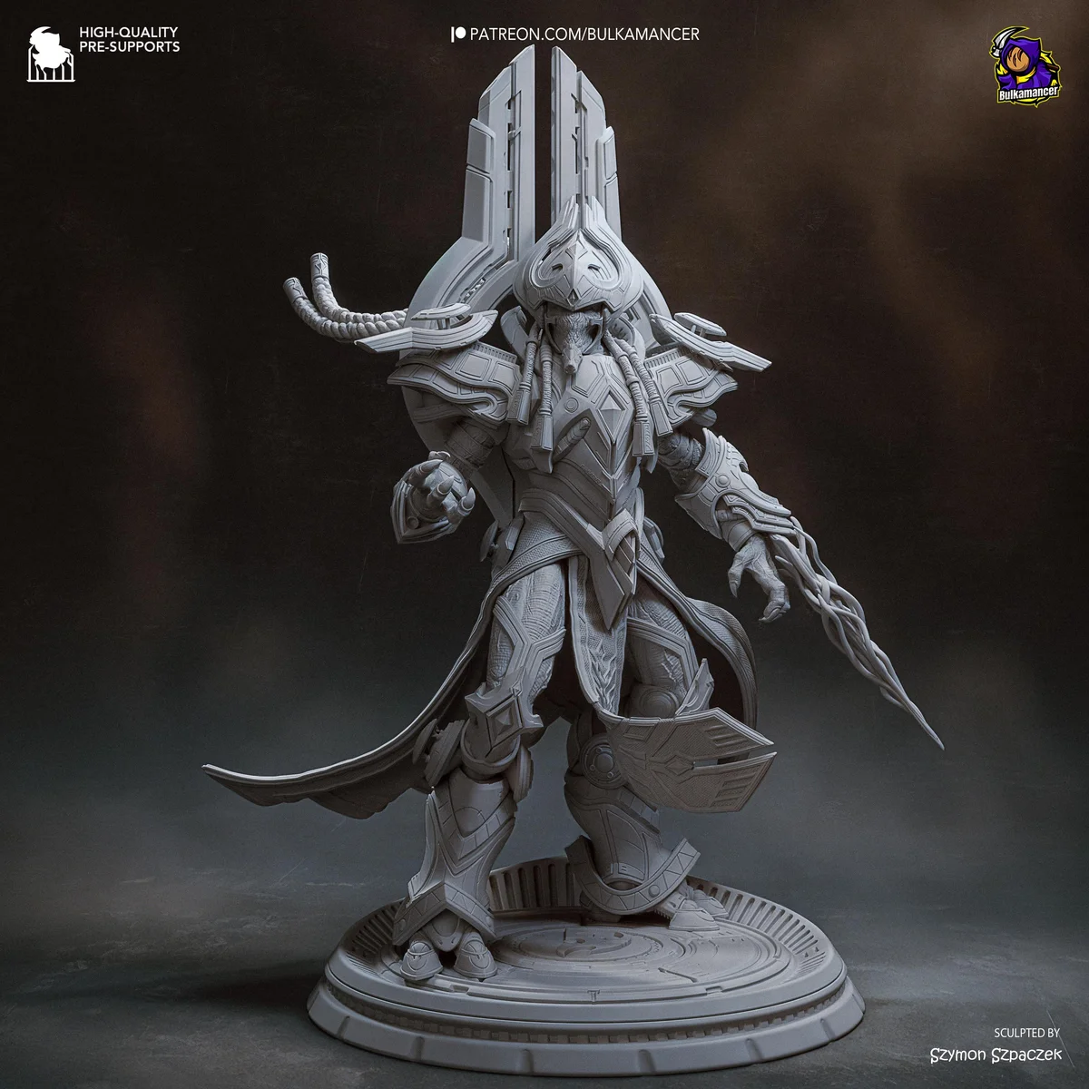 Artanis Hierarch of the Protoss - StarCraft II Unpainted Resin Figurine Kit - 1/8 Scale 321mm 12.6in - 3D Printed Statue Fan Art — 10/10