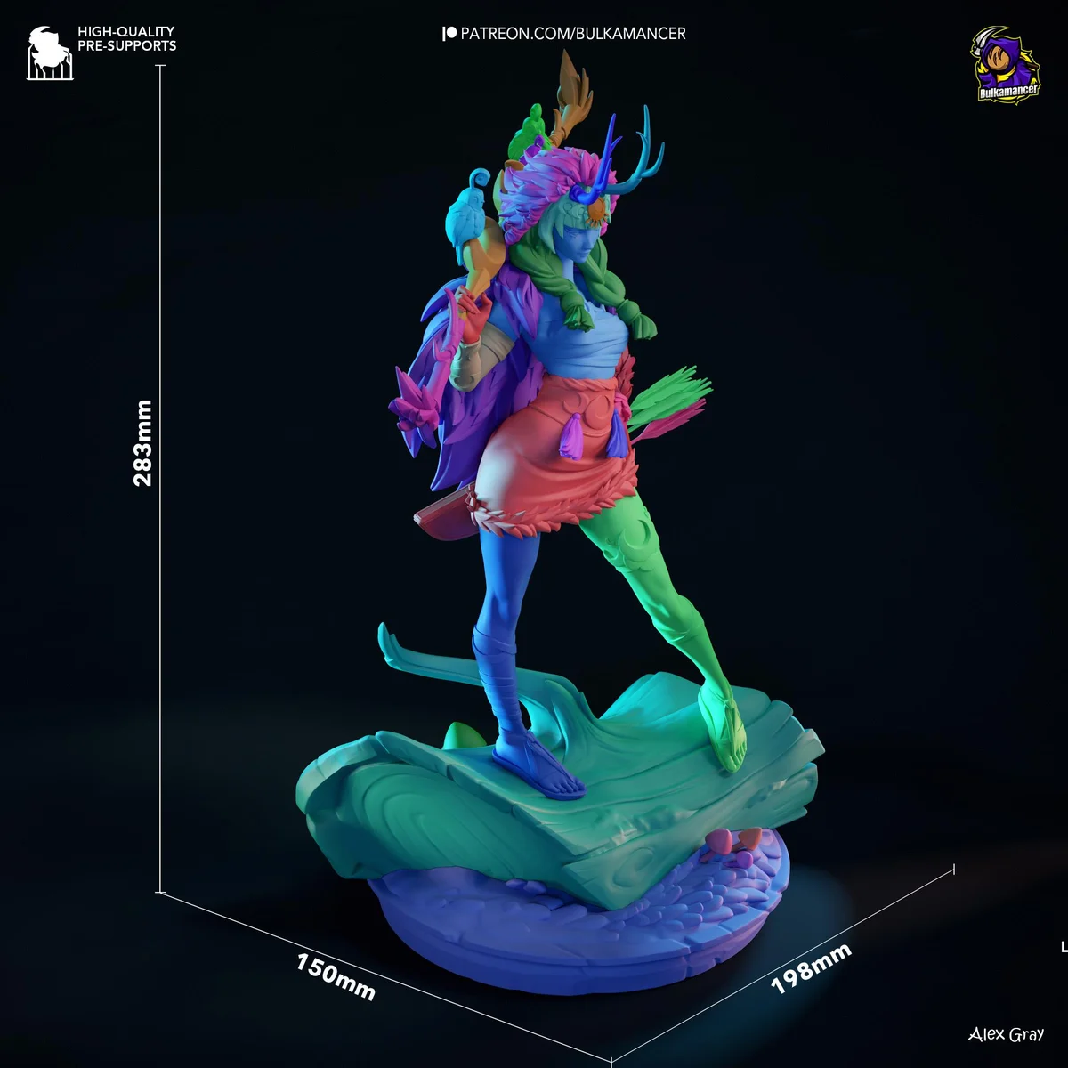 Artemis Goddess of the Hunt Greek Mythology Huntress - Hades Supergiant Unpainted Resin Figurine Kit - 1/8 Scale 283mm 11.1in - Statue — 2/10