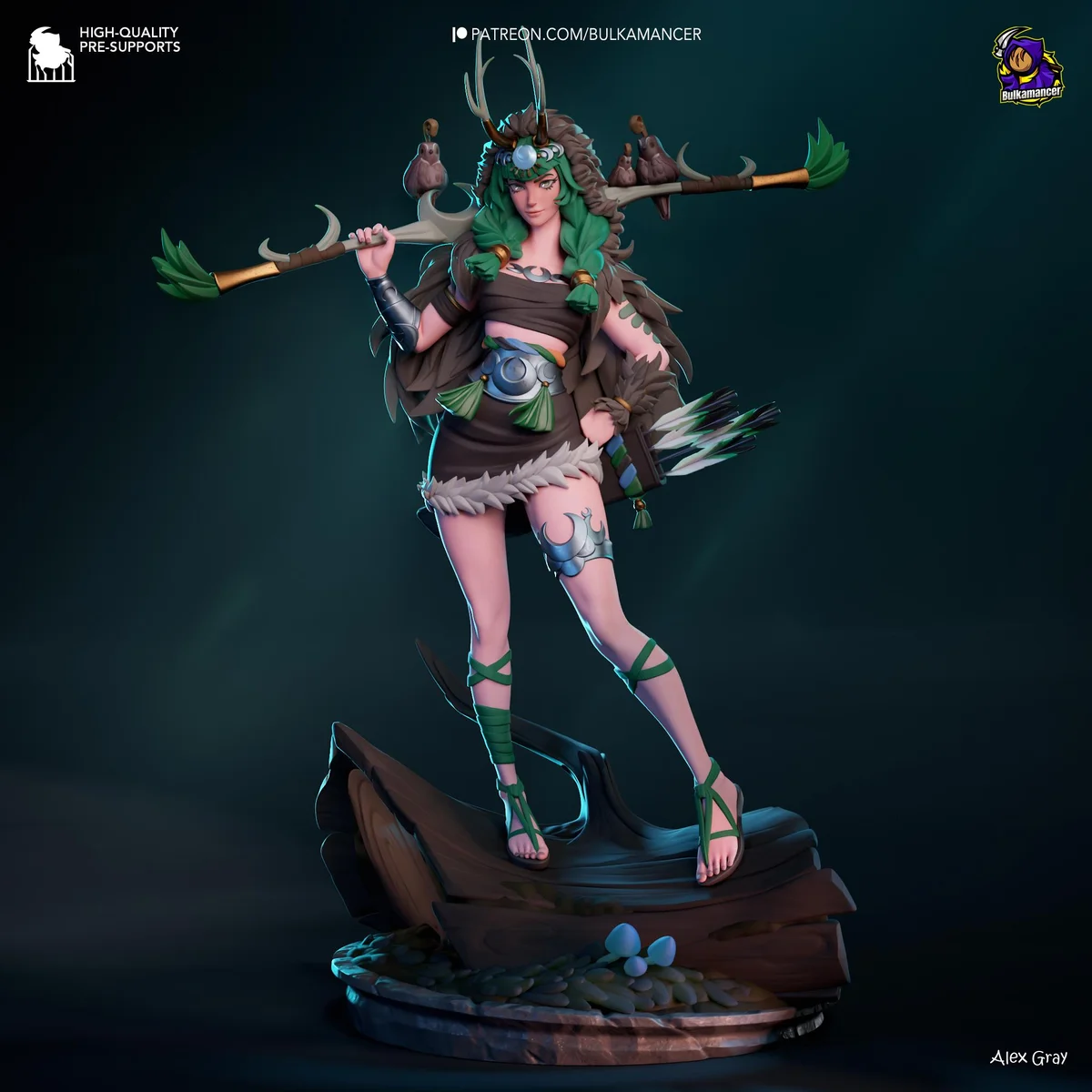 Artemis Goddess of the Hunt Greek Mythology Huntress - Hades Supergiant Unpainted Resin Figurine Kit - 1/8 Scale 283mm 11.1in - Statue — 7/10