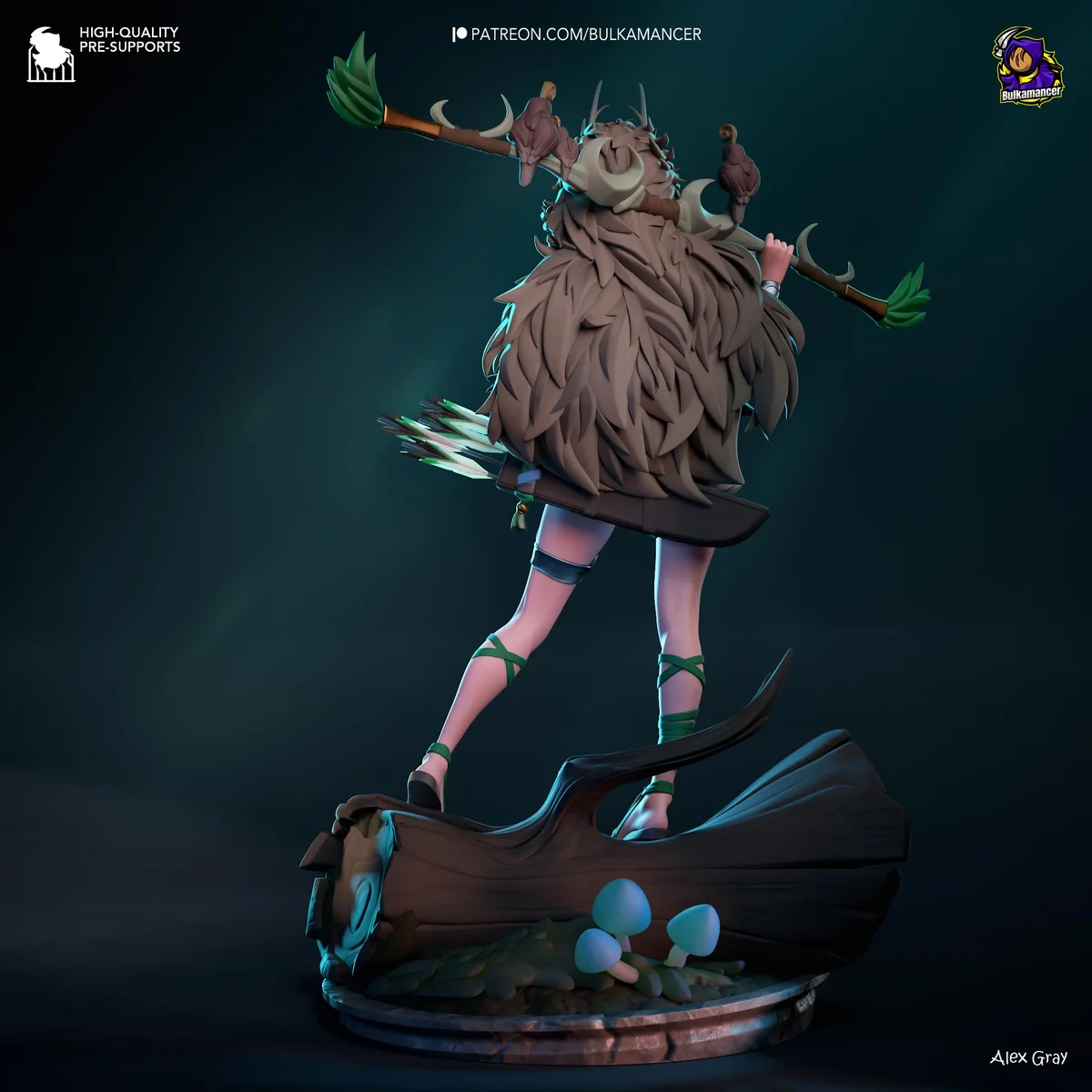 Artemis Goddess of the Hunt Greek Mythology Huntress - Hades Supergiant Unpainted Resin Figurine Kit - 1/8 Scale 283mm 11.1in - Statue — 10/10