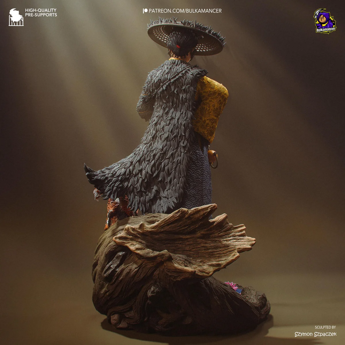 Atsu Onryo Female Samurai - Ghost of Yotei Unpainted Resin Figurine Kit - 1/8 Scale 242mm 9.5in - 3D Printed Statue Fan Art — 7/10