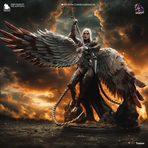 Avacyn Angel of Hope Angelic Planeswalker - Magic The Gathering Innistrad Unpainted Resin Figurine Kit - 1/8 Scale 314mm 12.4in - Statue