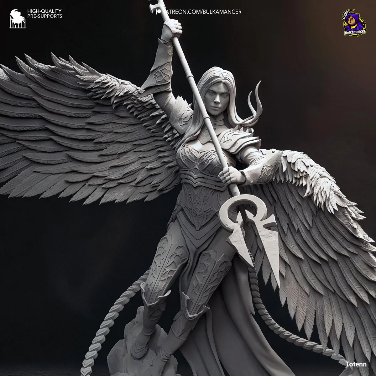 Avacyn Angel of Hope Angelic Planeswalker - Magic The Gathering Innistrad Unpainted Resin Figurine Kit - 1/8 Scale 314mm 12.4in - Statue — 8/10