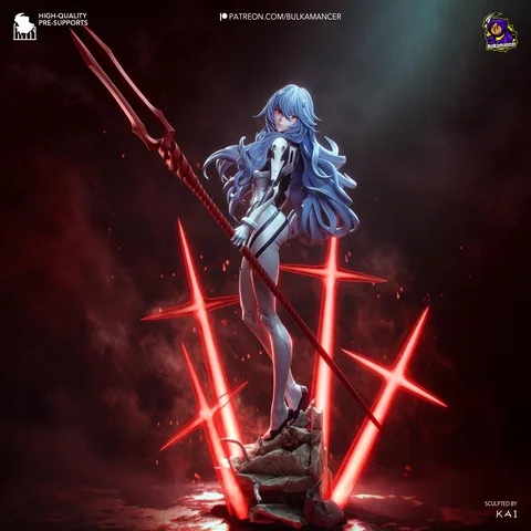 Ayanami Rei, Pilot of Unit-00 - Neon Genesis Evangelion Unpainted Resin Figurine Kit - 1/8 Scale 270mm 10.6in - 3D Printed Statue Fan Art