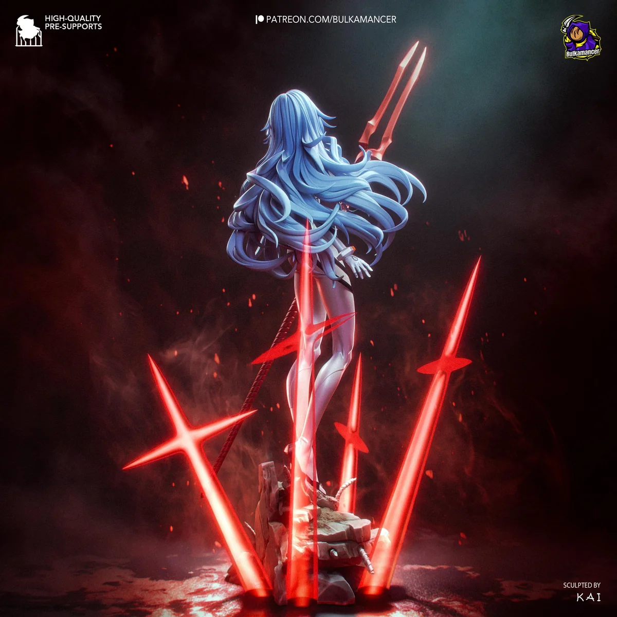 Ayanami Rei, Pilot of Unit-00 - Neon Genesis Evangelion Unpainted Resin Figurine Kit - 1/8 Scale 270mm 10.6in - 3D Printed Statue Fan Art — 8/10
