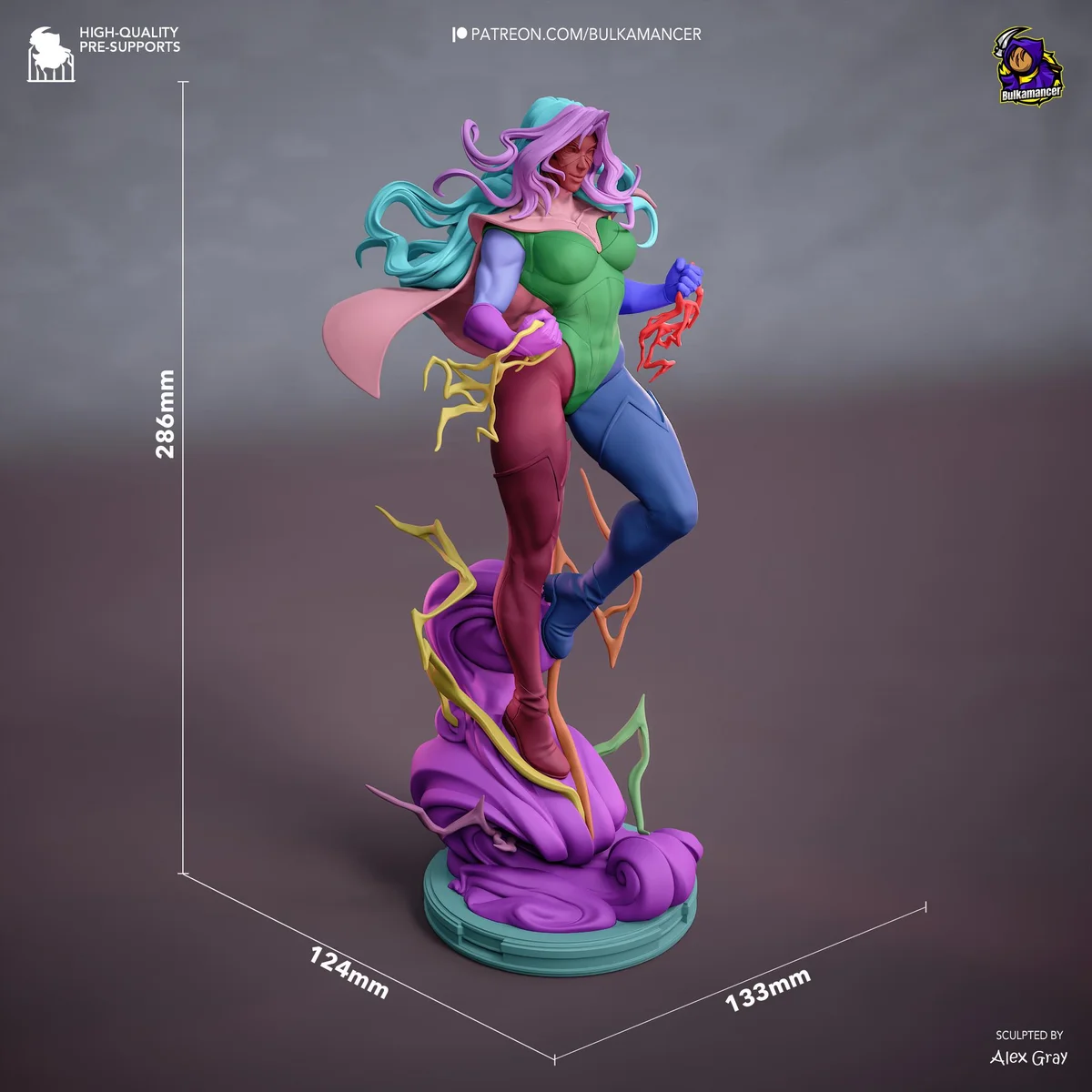 Blonde Blazer Superhero - Dispatch Game Unpainted Resin Figurine Kit - 1/8 Scale 286mm 11.3in - 3D Printed Statue Fan Art — 2/10