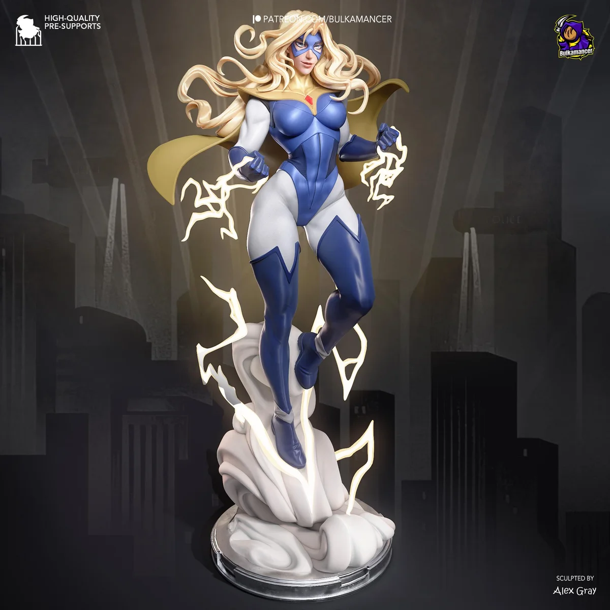 Blonde Blazer Superhero - Dispatch Game Unpainted Resin Figurine Kit - 1/8 Scale 286mm 11.3in - 3D Printed Statue Fan Art — 8/10