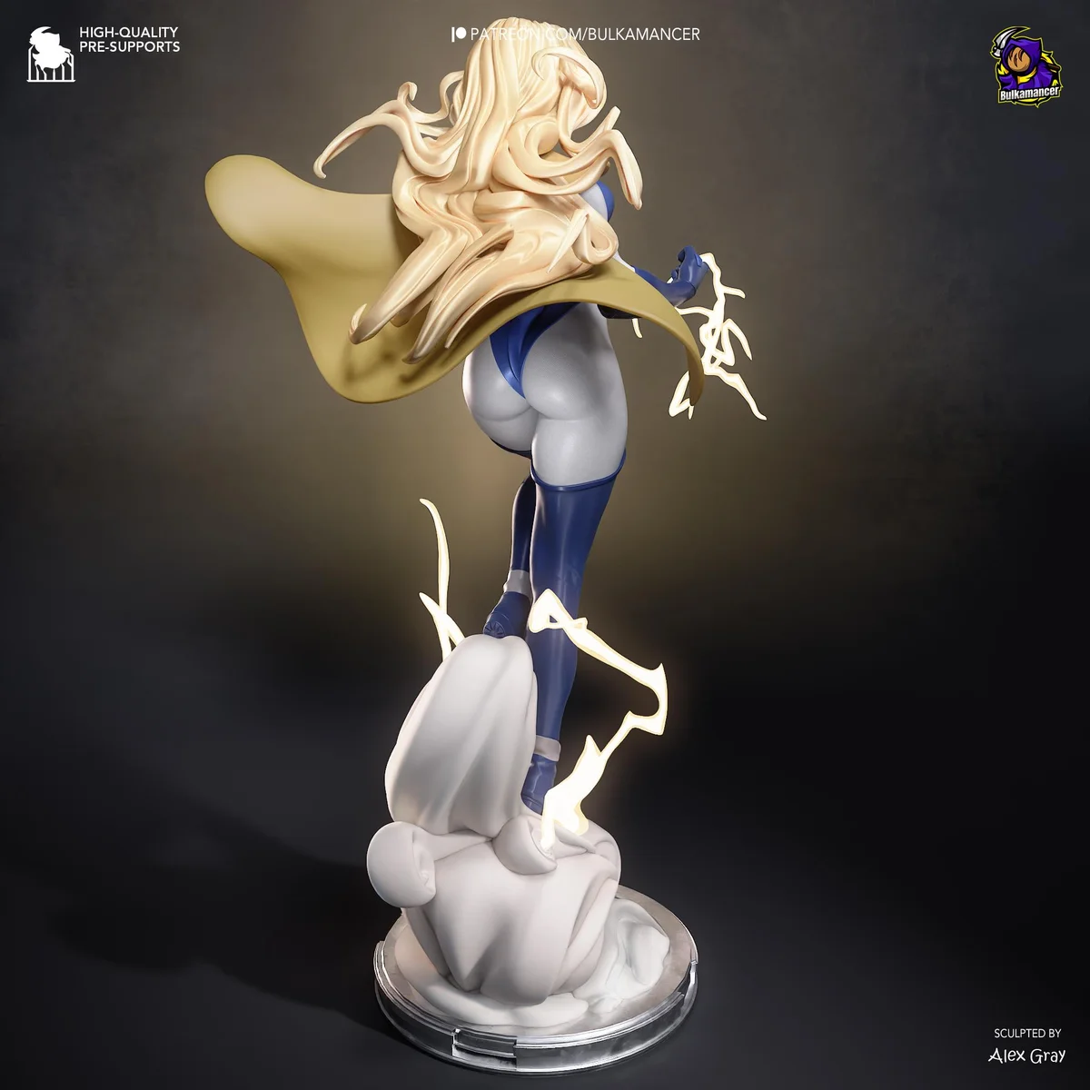 Blonde Blazer Superhero - Dispatch Game Unpainted Resin Figurine Kit - 1/8 Scale 286mm 11.3in - 3D Printed Statue Fan Art — 10/10