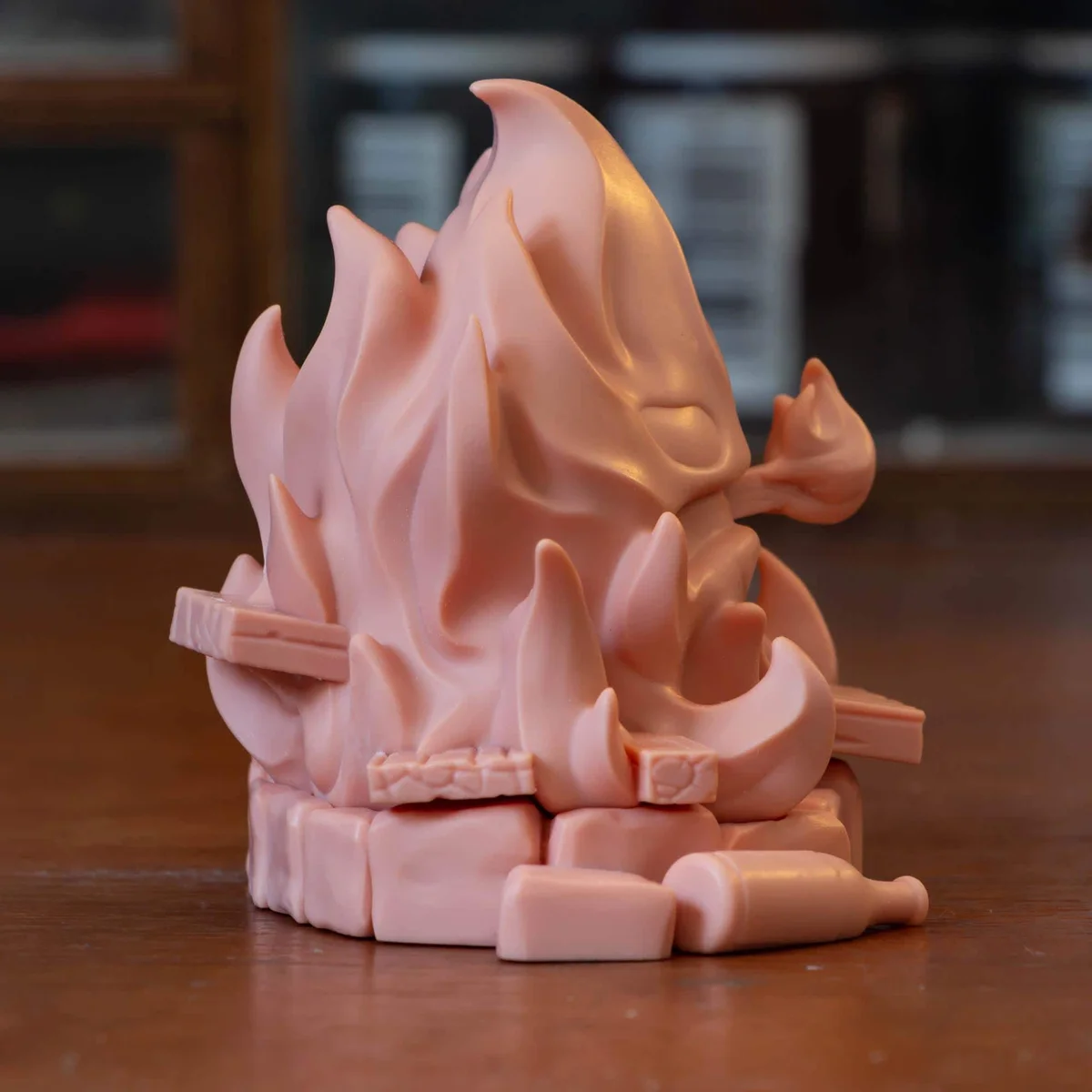Calcifer Chibi Fire Demon - Howl's Moving Castle Ghibli Unpainted Resin Chibi Figurine - 1/8 Scale 70mm 2.8in - 3D Printed Mini Statue — 6/8