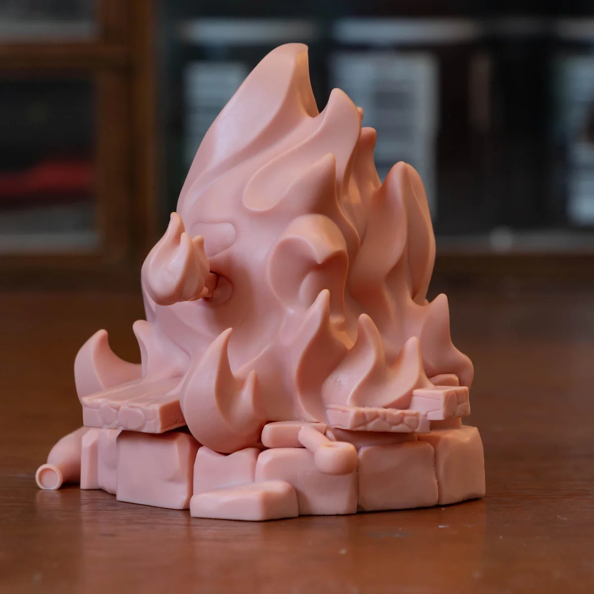 Calcifer Chibi Fire Demon - Howl's Moving Castle Ghibli Unpainted Resin Chibi Figurine - 1/8 Scale 70mm 2.8in - 3D Printed Mini Statue — 8/8