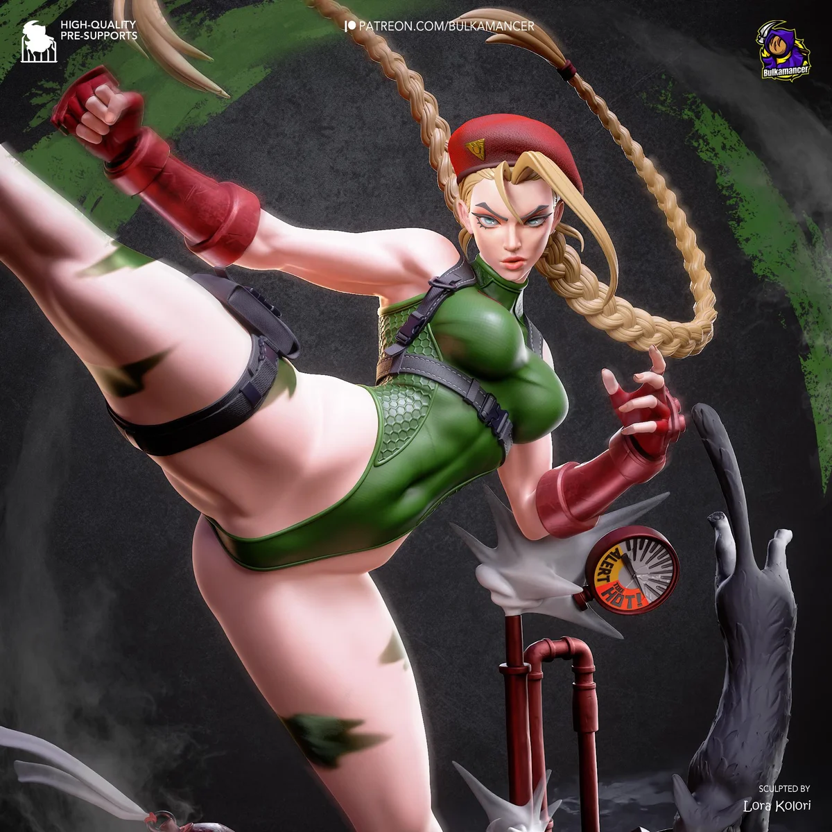 Cammy White Delta Red Operative - Street Fighter Unpainted Resin Figurine Kit - 1/8 Scale 251mm 9.9in - 3D Printed Statue Fan Art — 4/10