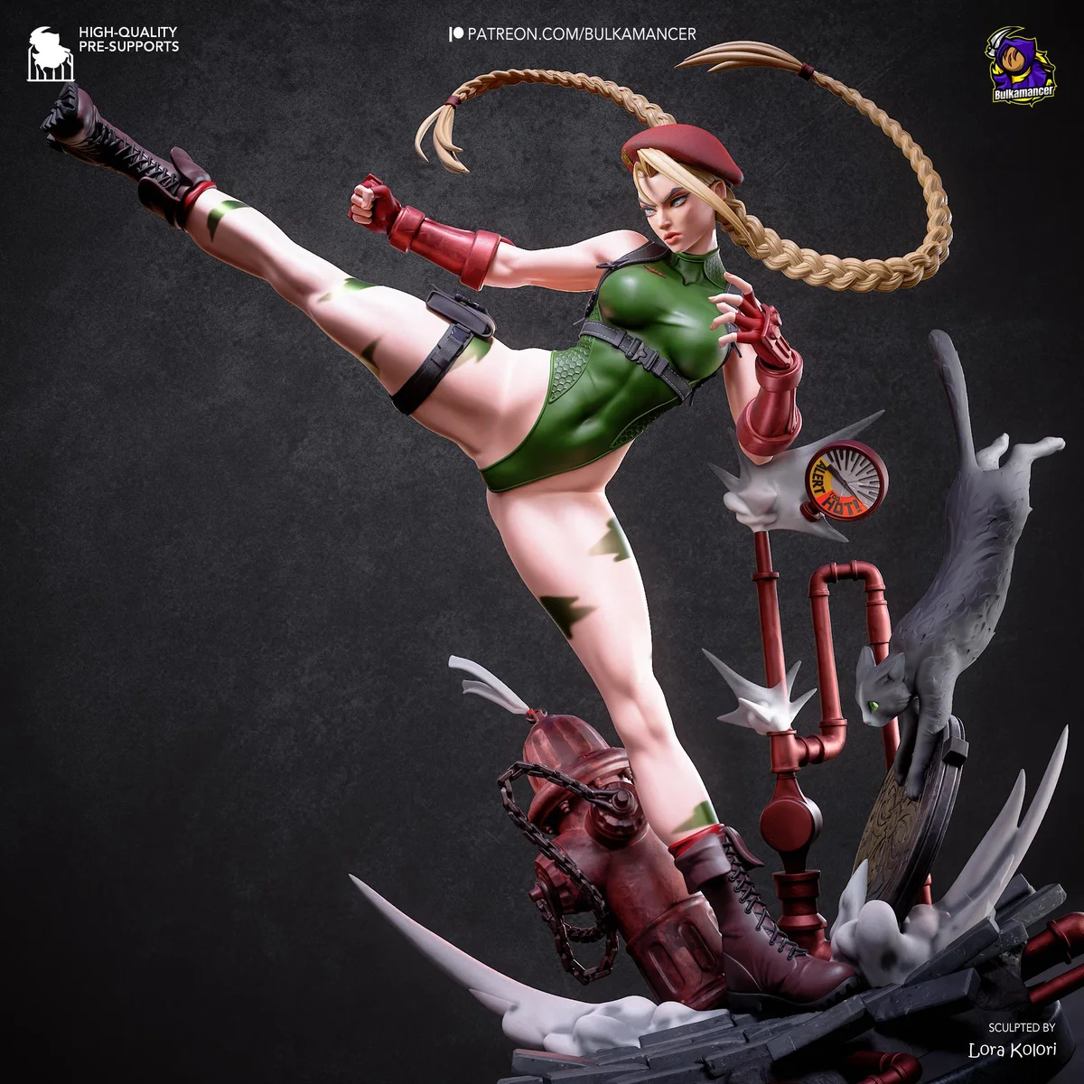 Cammy White Delta Red Operative - Street Fighter Unpainted Resin Figurine Kit - 1/8 Scale 251mm 9.9in - 3D Printed Statue Fan Art — 6/10
