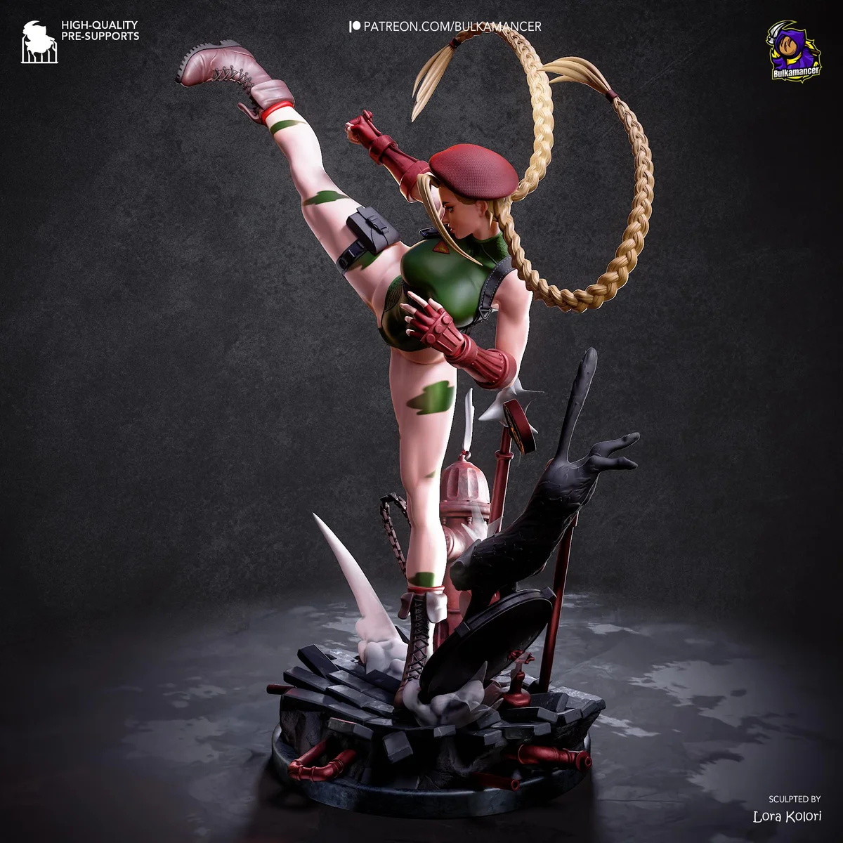 Cammy White Delta Red Operative - Street Fighter Unpainted Resin Figurine Kit - 1/8 Scale 251mm 9.9in - 3D Printed Statue Fan Art — 7/10