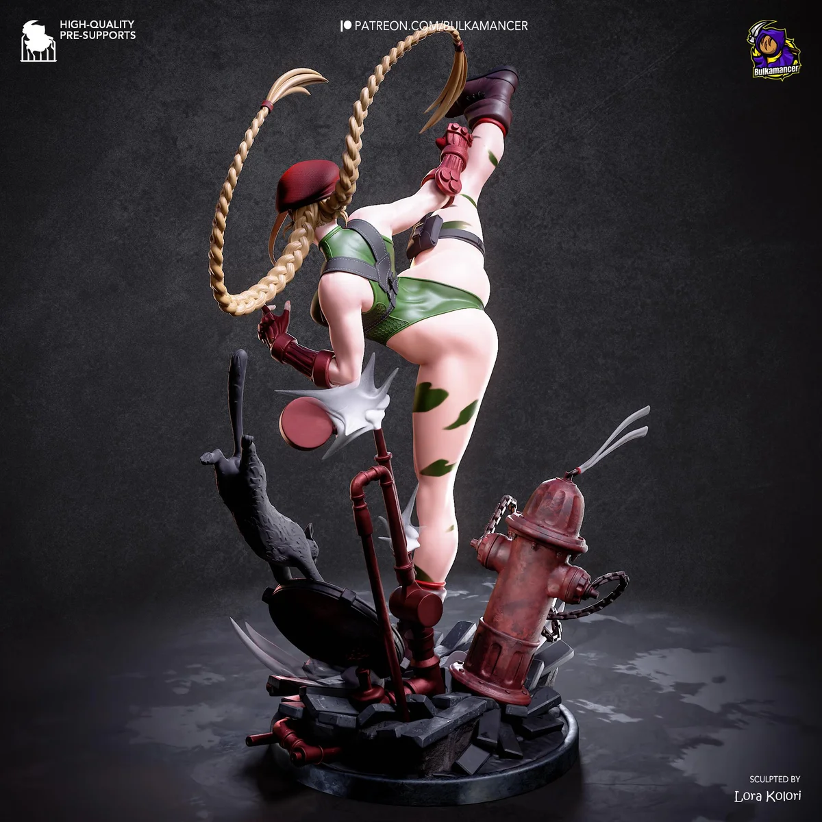 Cammy White Delta Red Operative - Street Fighter Unpainted Resin Figurine Kit - 1/8 Scale 251mm 9.9in - 3D Printed Statue Fan Art — 8/10