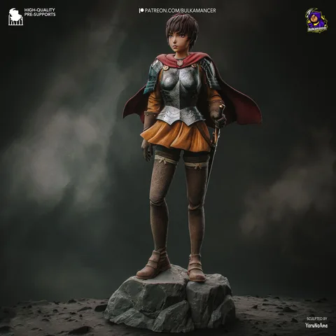 Casca Knight of the Hawks - Berserk Golden Age Arc Unpainted Resin Figurine Kit - 1/8 Scale 243mm 9.6in - 3D Printed Statue Fan Art