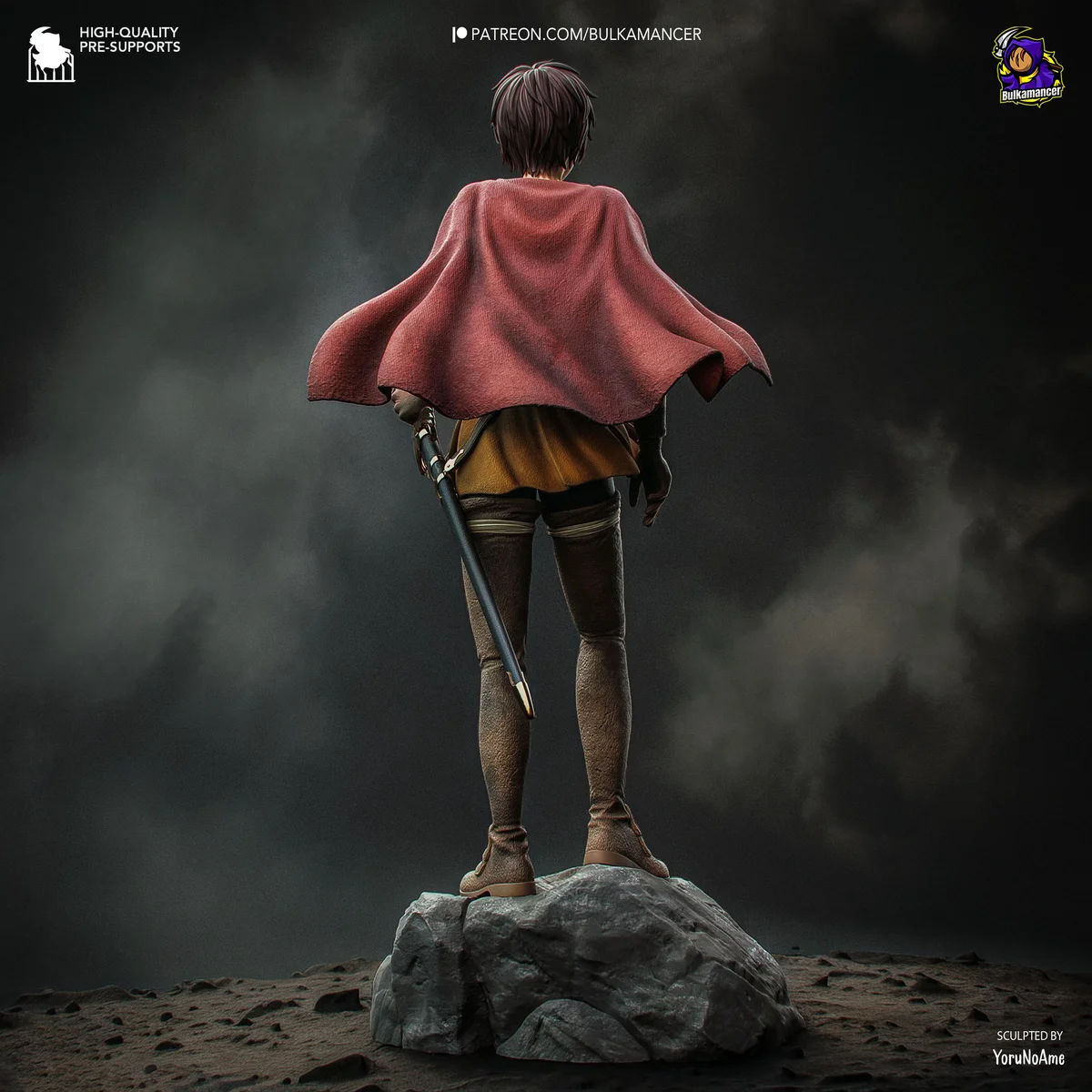 Casca Knight of the Hawks - Berserk Golden Age Arc Unpainted Resin Figurine Kit - 1/8 Scale 243mm 9.6in - 3D Printed Statue Fan Art — 7/10