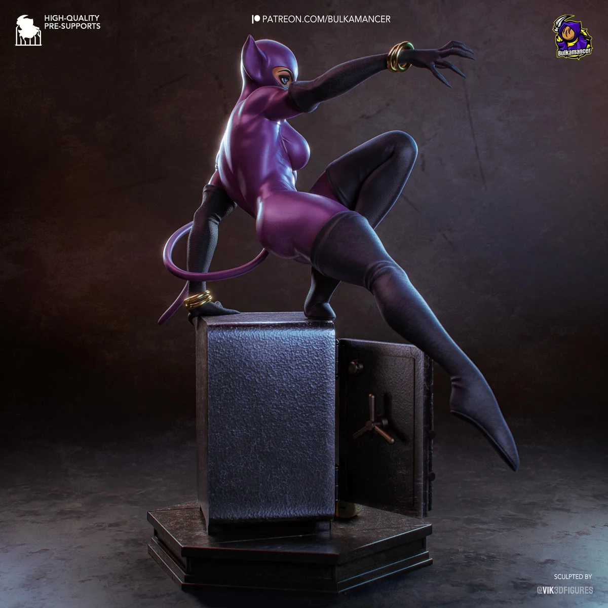Catwoman Selina Kyle Antihero Comics - Batman The Long Halloween DC Unpainted Resin Figurine Kit - 1/8 Scale 199mm 7.8in - 3D Printed Statue — 6/10