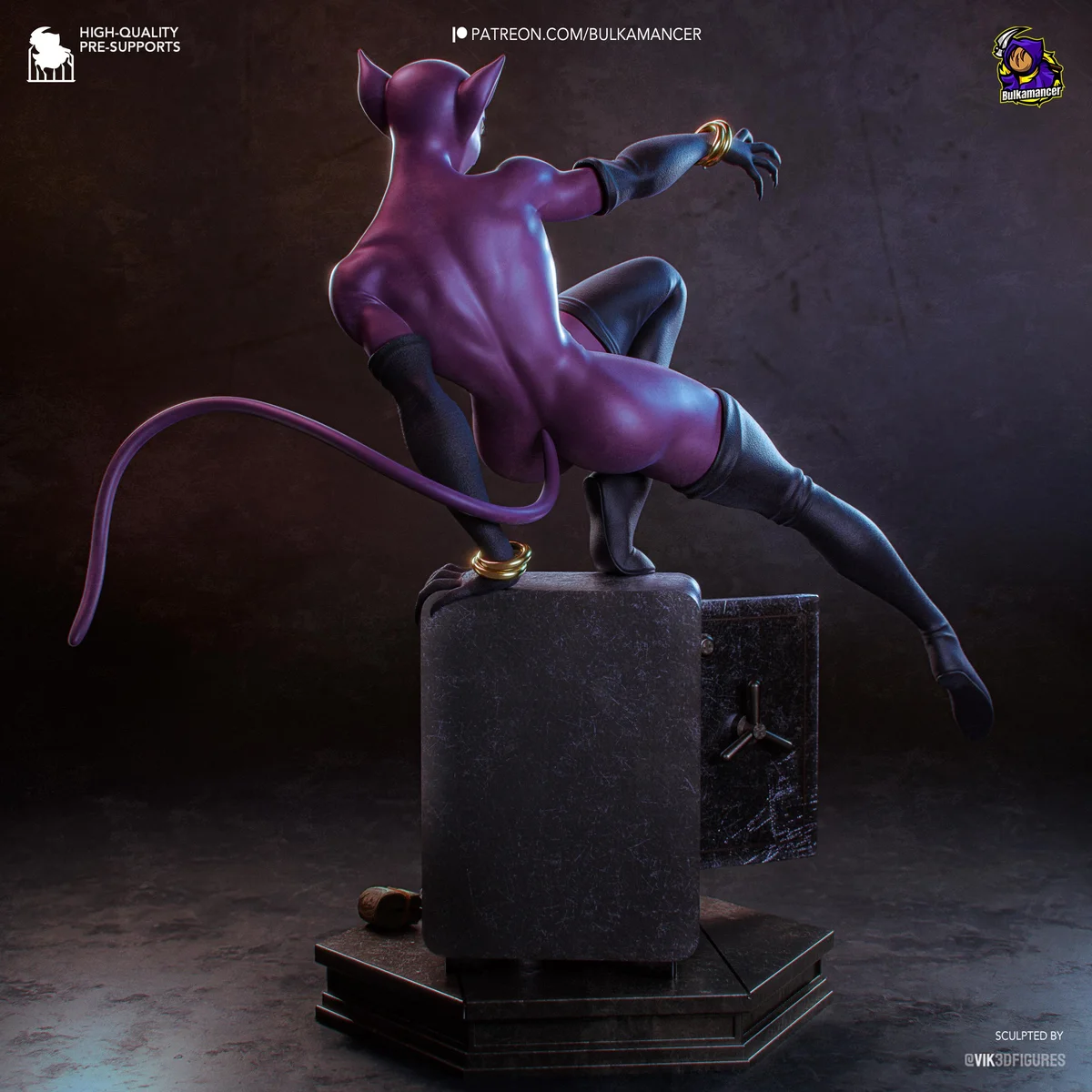 Catwoman Selina Kyle Antihero Comics - Batman The Long Halloween DC Unpainted Resin Figurine Kit - 1/8 Scale 199mm 7.8in - 3D Printed Statue — 7/10