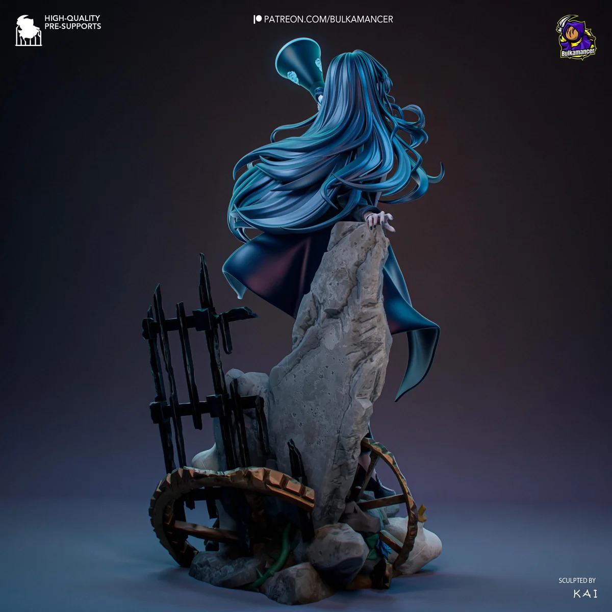 Chando Vocaloid Fan Art - Ado Utaite Japanese Singer Unpainted Resin Figurine Kit - 1/8 Scale 251mm 9.9in - 3D Printed Statue Fan Art — 8/10