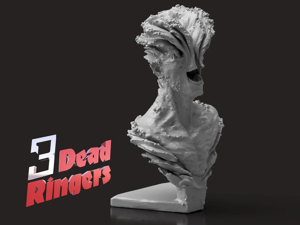 Clicker Infected Horror - The Last of Us Unpainted Resin Bust Kit - 1/8 Scale - 3D Printed Statue Fan Art — 7/10