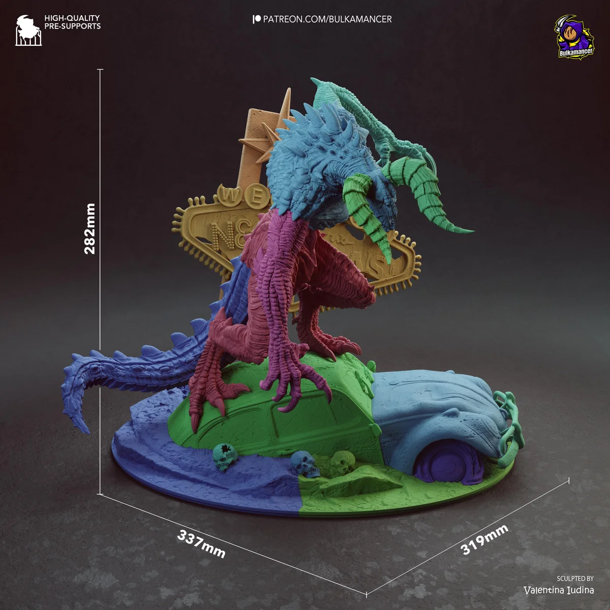 Deathclaw - Fallout New Vegas Bethesda Unpainted Resin Figurine Kit - 1/12 Scale 282mm 11.1in - 3D Printed Statue Fan Art — 2/10