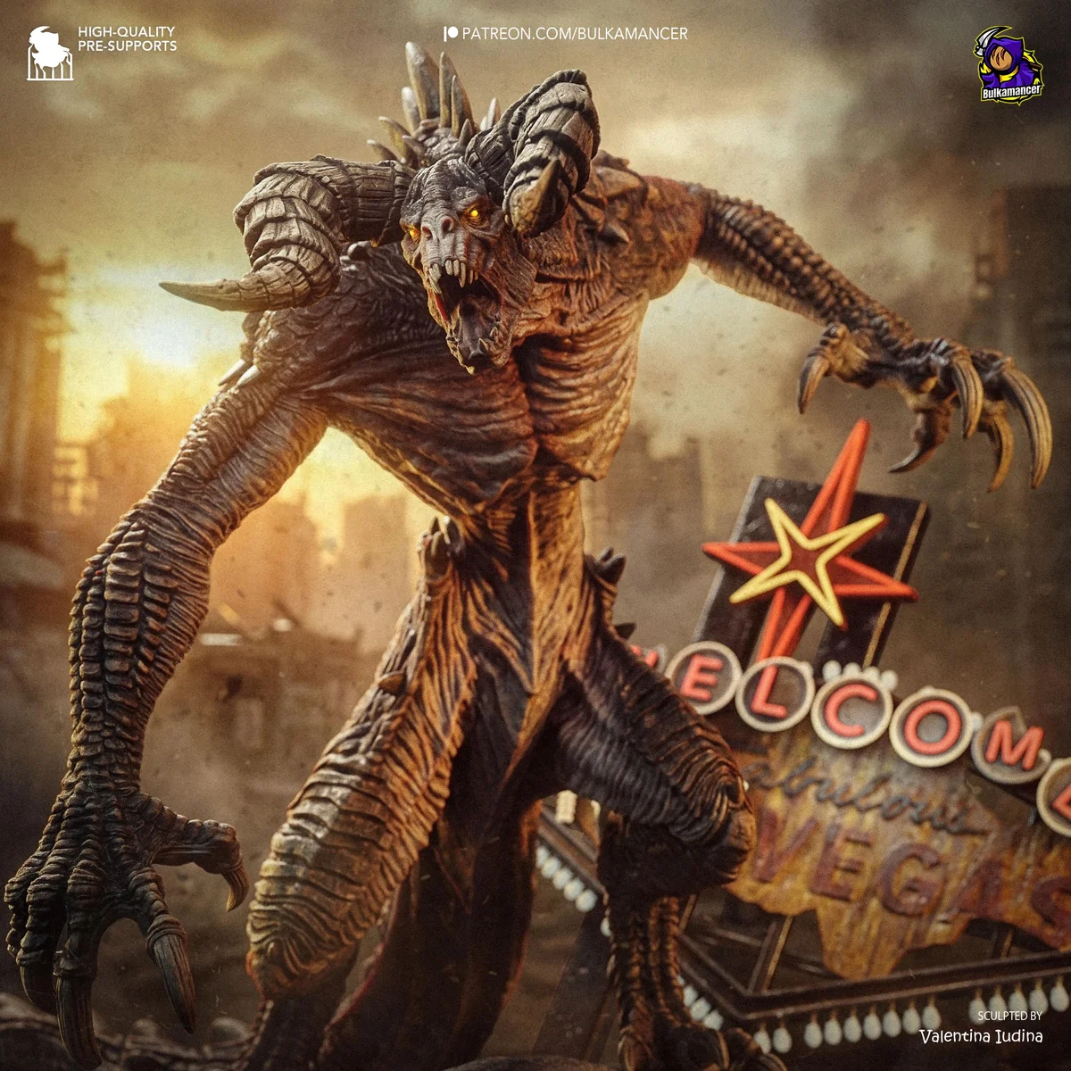 Deathclaw - Fallout New Vegas Bethesda Unpainted Resin Figurine Kit - 1/12 Scale 282mm 11.1in - 3D Printed Statue Fan Art — 4/10