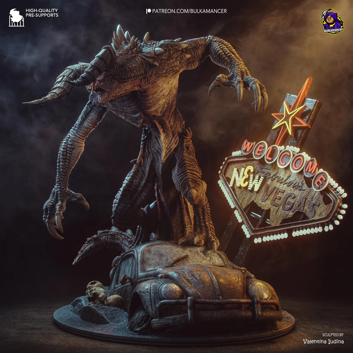 Deathclaw - Fallout New Vegas Bethesda Unpainted Resin Figurine Kit - 1/12 Scale 282mm 11.1in - 3D Printed Statue Fan Art — 5/10