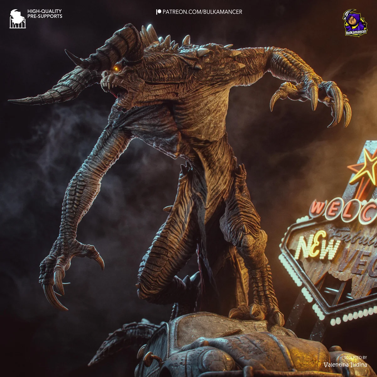 Deathclaw - Fallout New Vegas Bethesda Unpainted Resin Figurine Kit - 1/12 Scale 282mm 11.1in - 3D Printed Statue Fan Art — 6/10