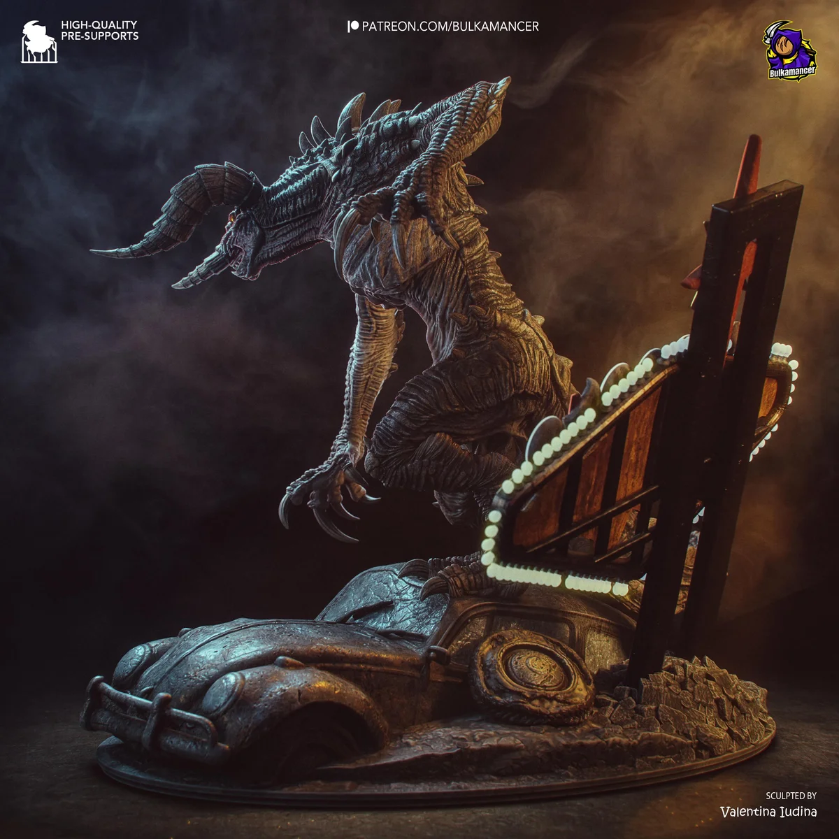 Deathclaw - Fallout New Vegas Bethesda Unpainted Resin Figurine Kit - 1/12 Scale 282mm 11.1in - 3D Printed Statue Fan Art — 7/10