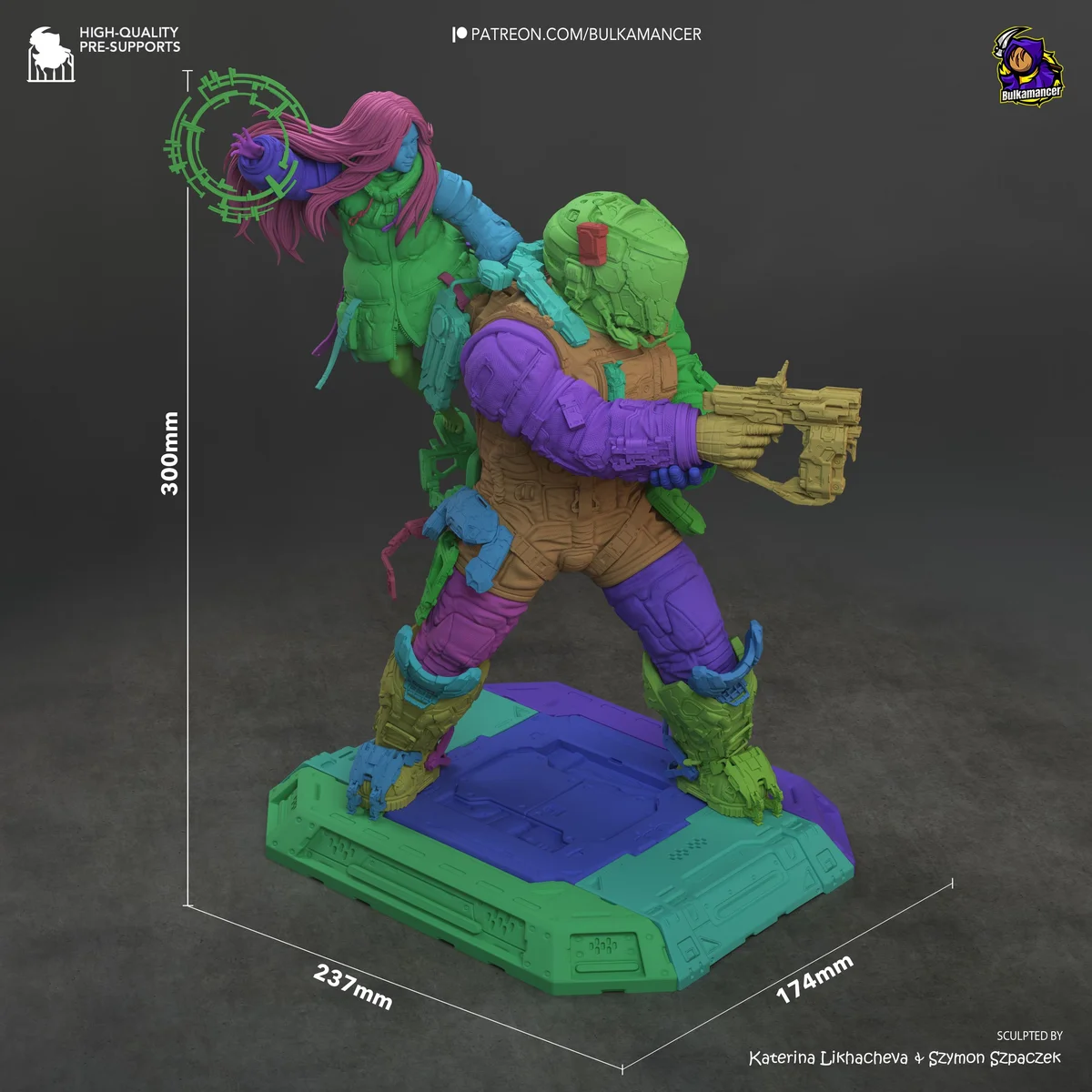 Diana and Hugh Diorama - Pragmata Unpainted Resin Figurine Kit - 1/8 Scale 300mm 11.8in - 3D Printed Statue Fan Art — 2/10