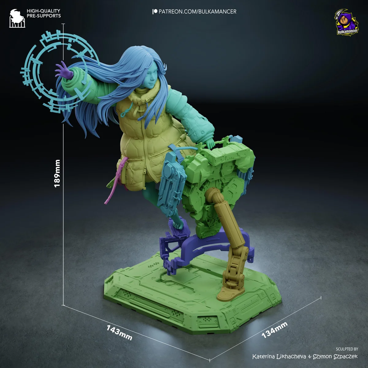 Diana Holographic Companion - Pragmata Unpainted Resin Figurine Kit - 1/8 Scale 189mm 7.4in - 3D Printed Statue Fan Art — 2/10