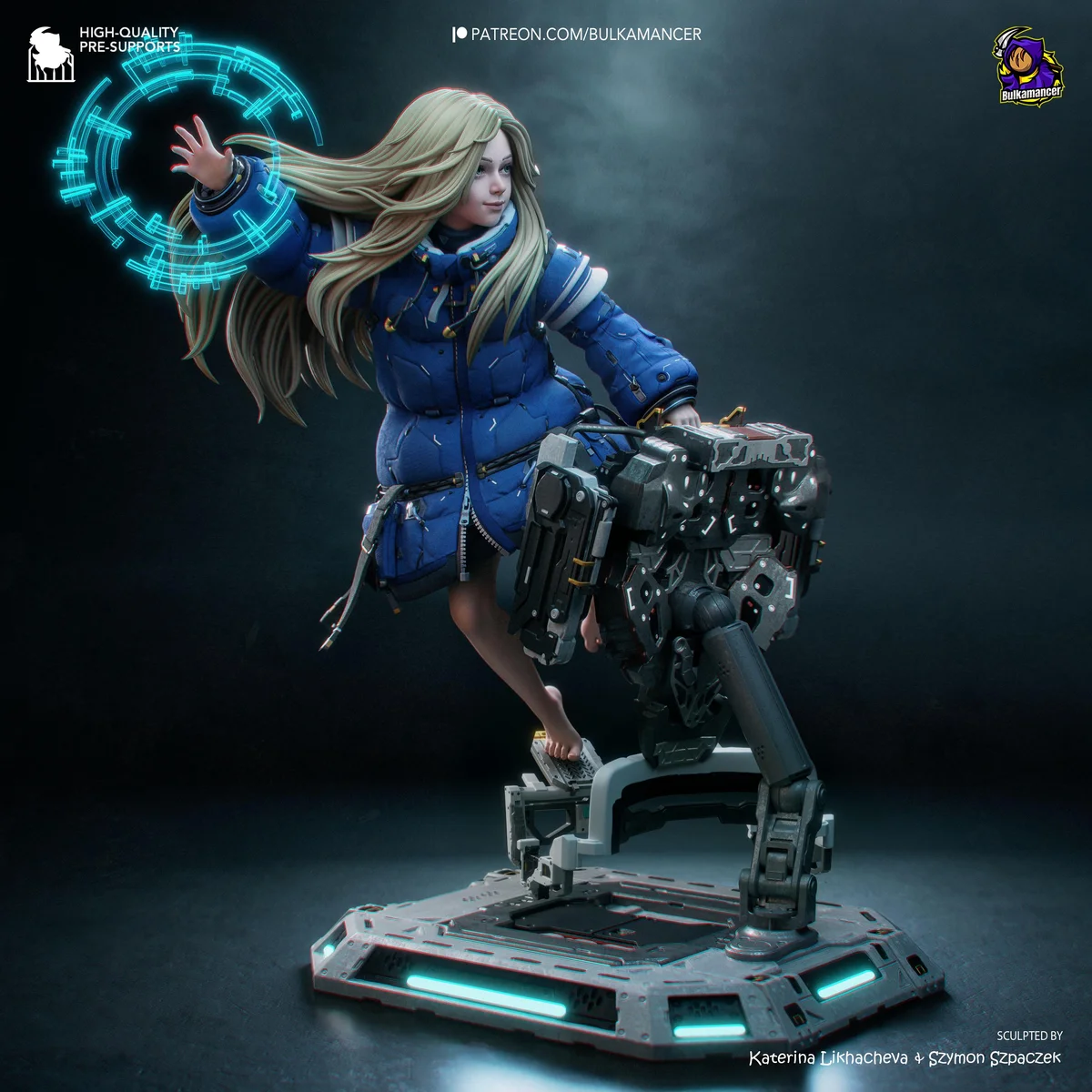 Diana Holographic Companion - Pragmata Unpainted Resin Figurine Kit - 1/8 Scale 189mm 7.4in - 3D Printed Statue Fan Art — 1/10