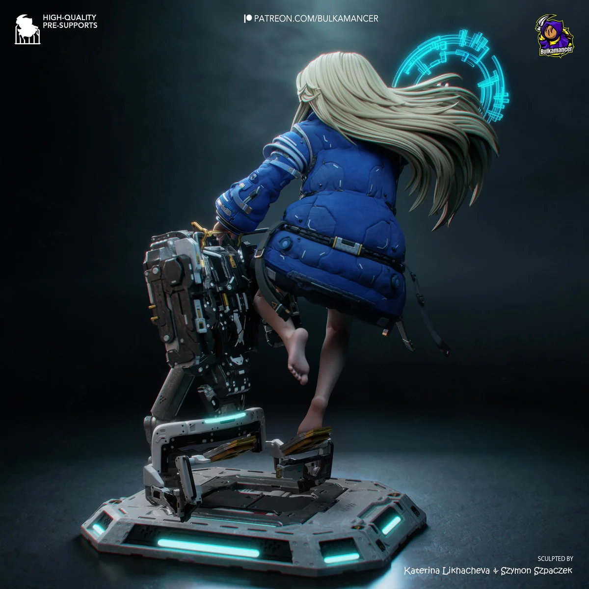 Diana Holographic Companion - Pragmata Unpainted Resin Figurine Kit - 1/8 Scale 189mm 7.4in - 3D Printed Statue Fan Art — 6/10