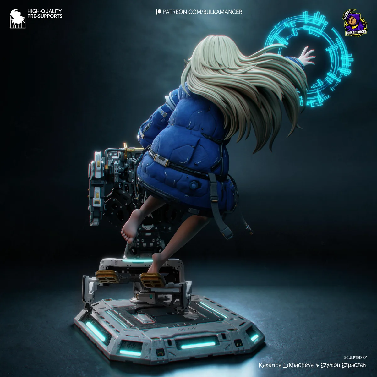 Diana Holographic Companion - Pragmata Unpainted Resin Figurine Kit - 1/8 Scale 189mm 7.4in - 3D Printed Statue Fan Art — 7/10