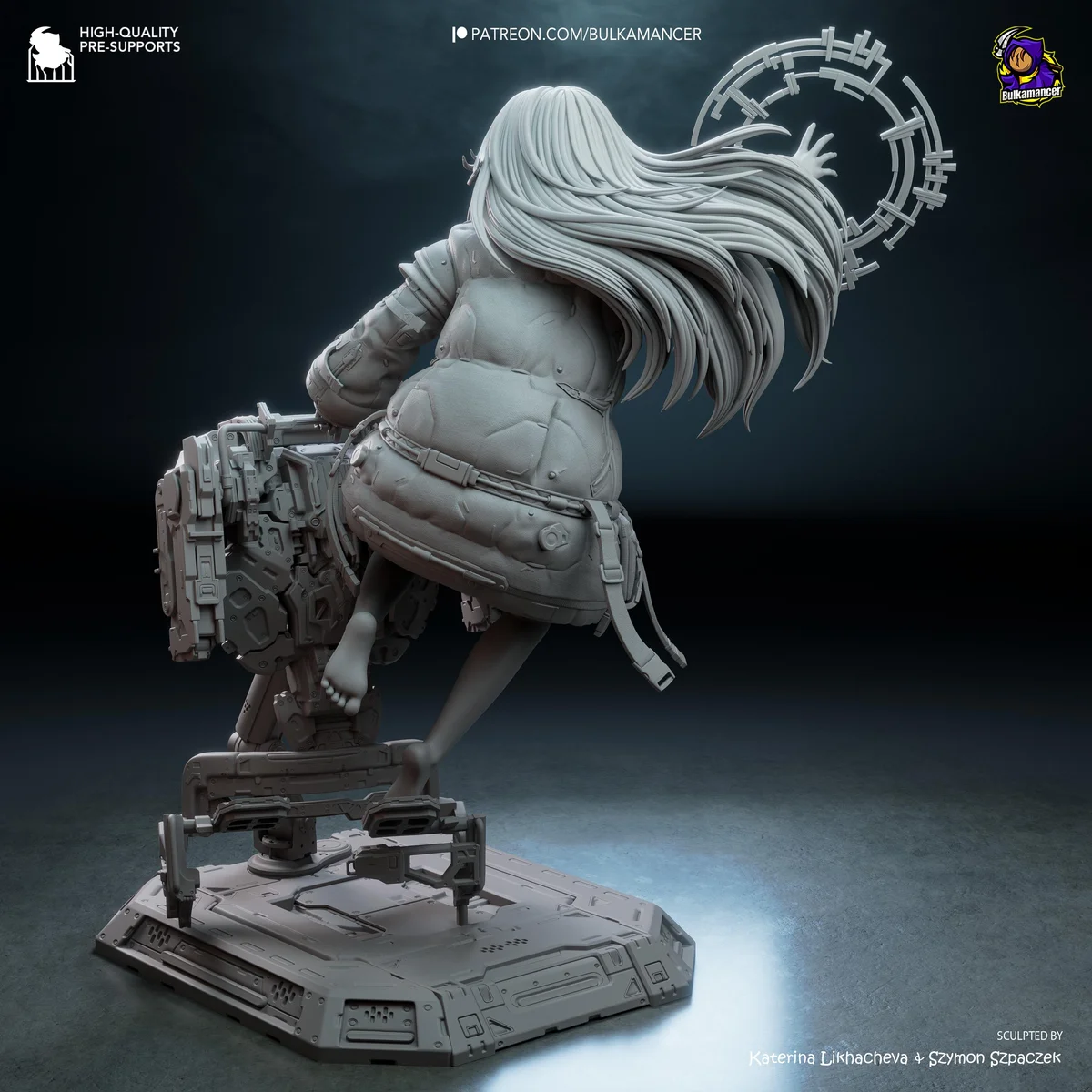 Diana Holographic Companion - Pragmata Unpainted Resin Figurine Kit - 1/8 Scale 189mm 7.4in - 3D Printed Statue Fan Art — 9/10
