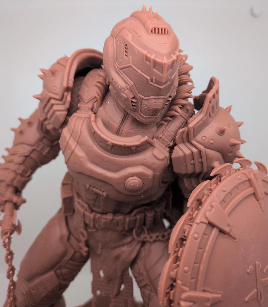 Doom Slayer - DOOM The Dark Ages Unpainted Resin Figurine Kit - 1/8 Scale 299mm 11.8in - 3D Printed Statue Fan Art — 2/10