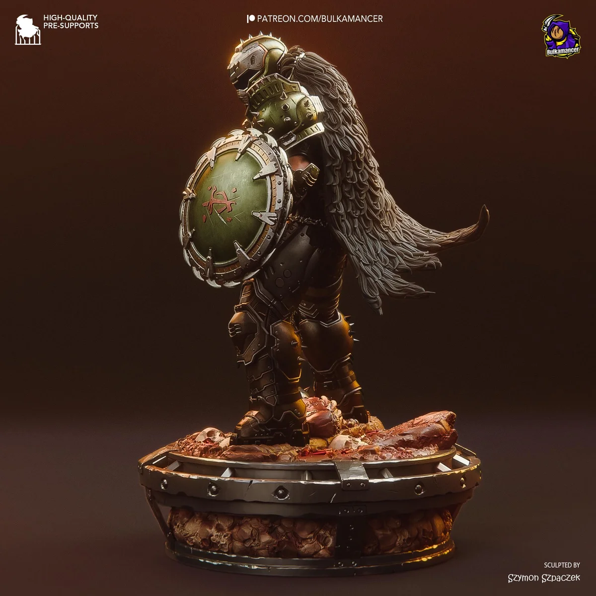 Doom Slayer - DOOM The Dark Ages Unpainted Resin Figurine Kit - 1/8 Scale 299mm 11.8in - 3D Printed Statue Fan Art — 9/10