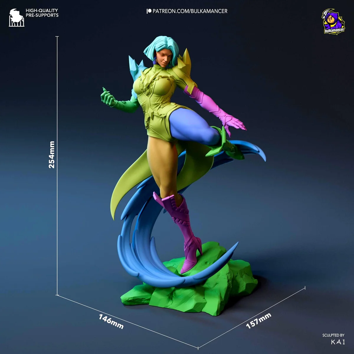 Emma Frost White Queen Telepath Mutant - Marvel Rivals X-Men Unpainted Resin Figurine Kit - 1/8 Scale 254mm 10.0in - 3D Printed Statue — 2/10