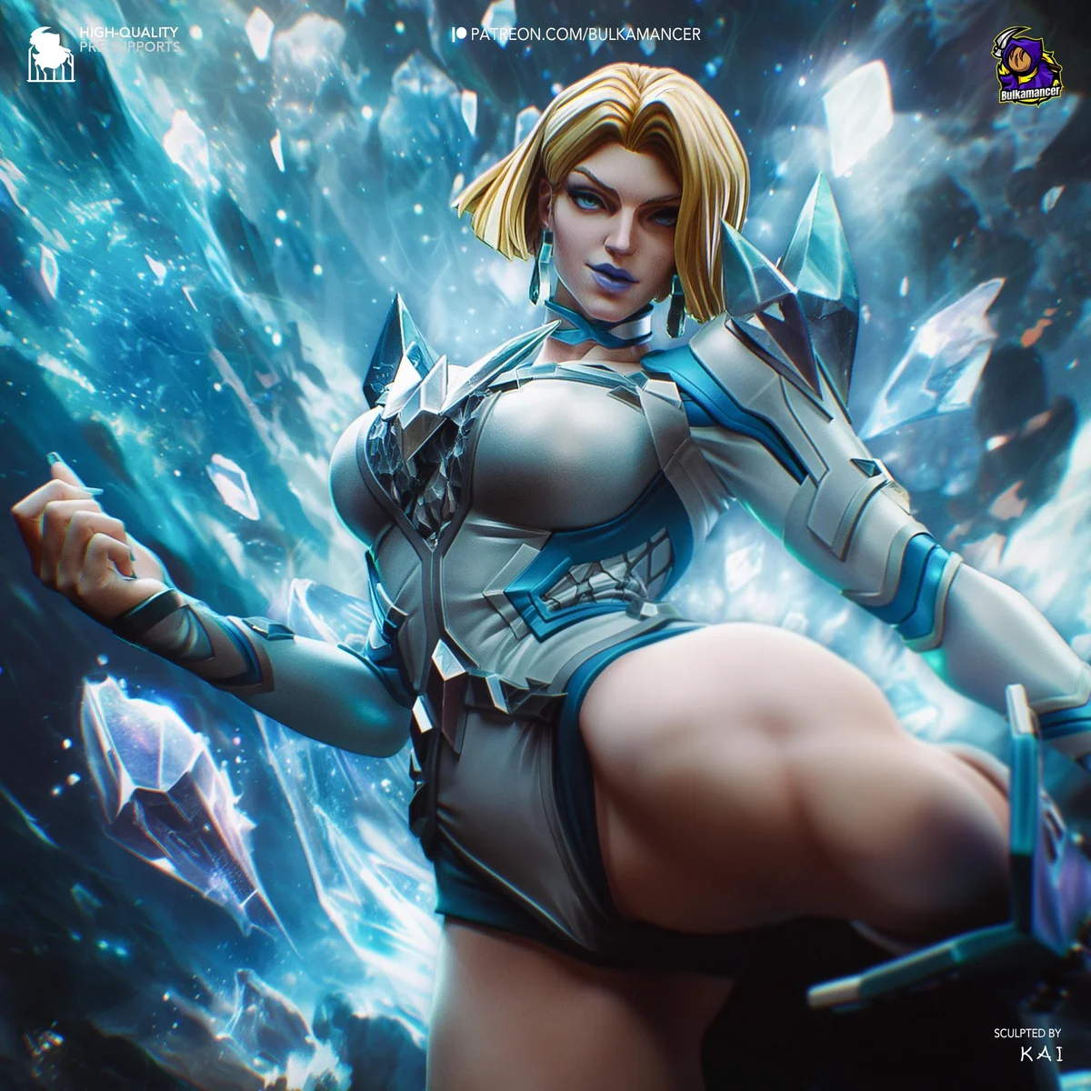 Emma Frost White Queen Telepath Mutant - Marvel Rivals X-Men Unpainted Resin Figurine Kit - 1/8 Scale 254mm 10.0in - 3D Printed Statue — 4/10