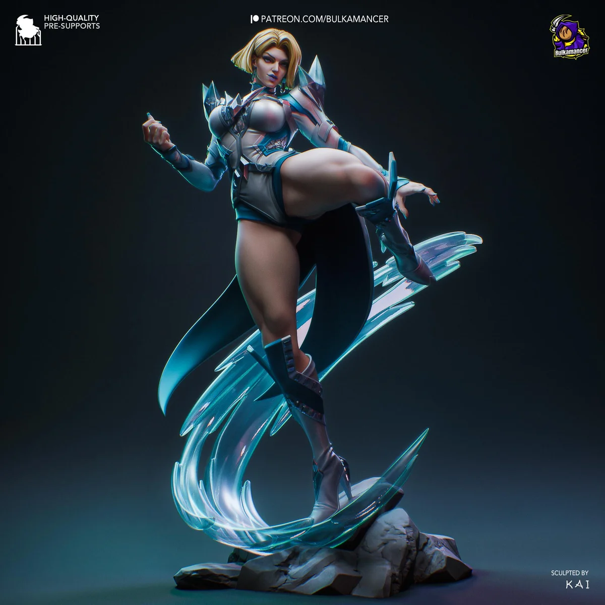 Emma Frost White Queen Telepath Mutant - Marvel Rivals X-Men Unpainted Resin Figurine Kit - 1/8 Scale 254mm 10.0in - 3D Printed Statue — 1/10