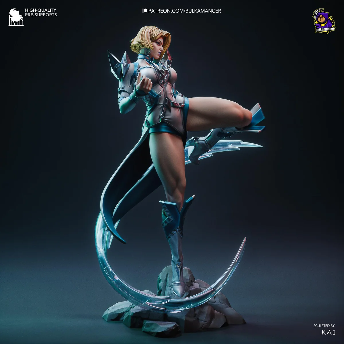 Emma Frost White Queen Telepath Mutant - Marvel Rivals X-Men Unpainted Resin Figurine Kit - 1/8 Scale 254mm 10.0in - 3D Printed Statue — 5/10