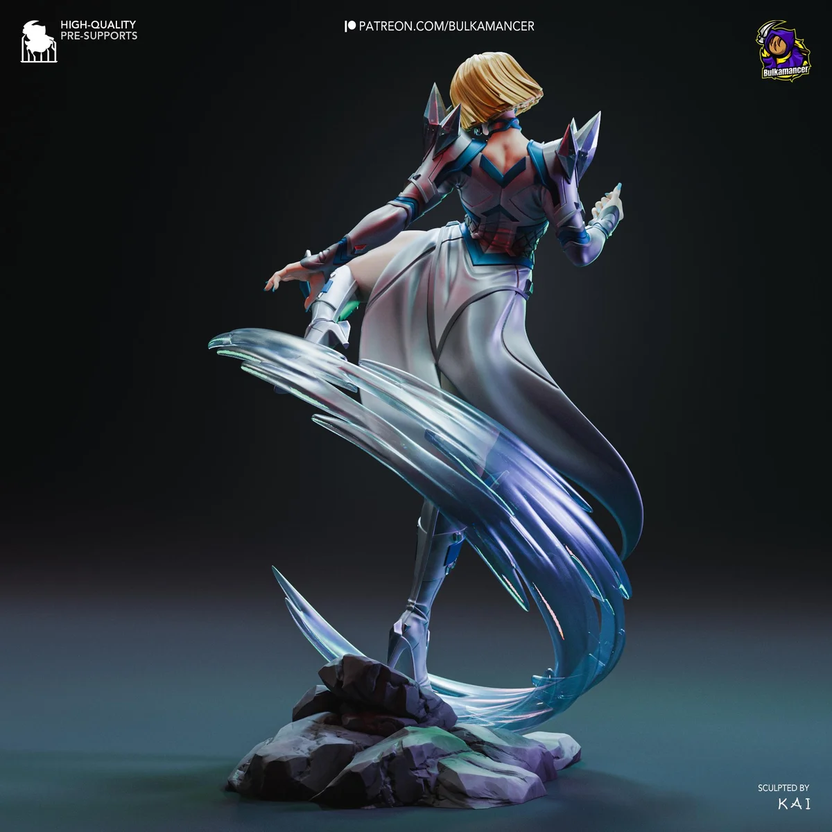 Emma Frost White Queen Telepath Mutant - Marvel Rivals X-Men Unpainted Resin Figurine Kit - 1/8 Scale 254mm 10.0in - 3D Printed Statue — 6/10